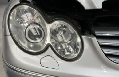 Headlight after restoration